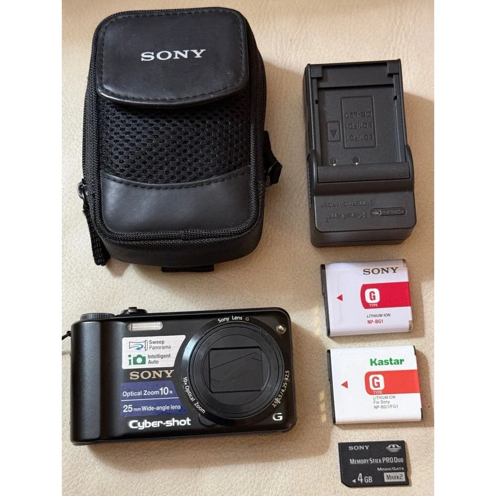 Sony Cyber-Shot DSC-H55 14.1MP Digital Camera 10x Zoom Black TESTED/WORKING